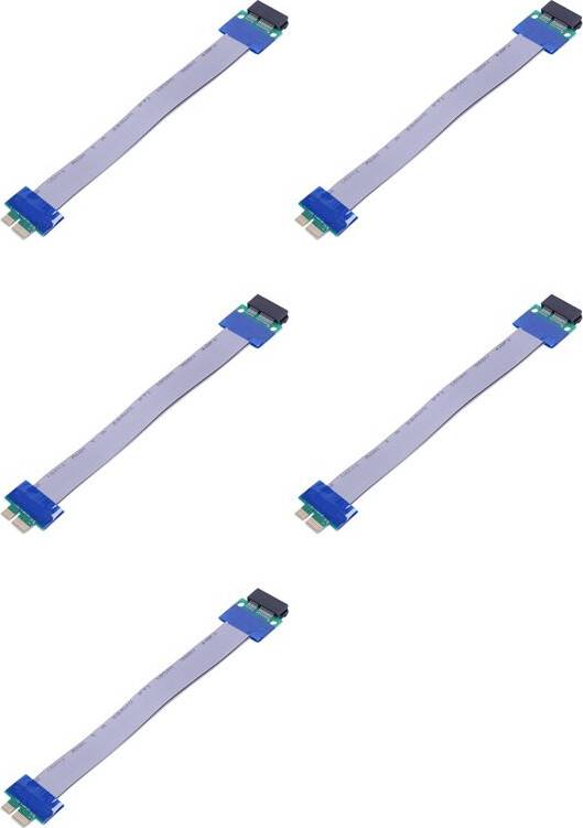 Istovo 5X PCI-Express PCI-E Riser Card Flex Extender Cable