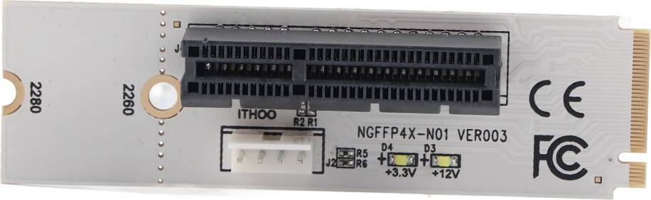 NGFF M.2 to PCI-E 4X Riser LED