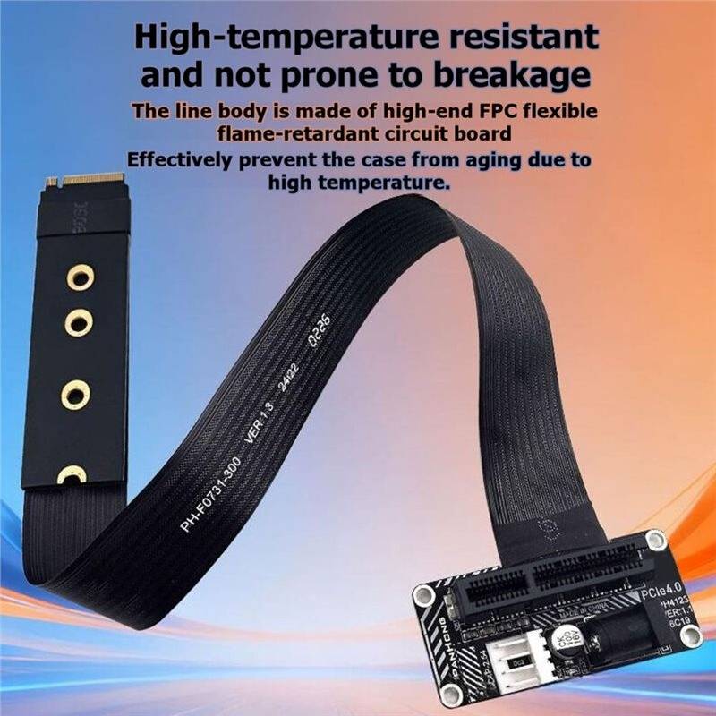 Exogio M.2 M-Key NVMe PCIe Slot to PCIe 4.0 X4 Riser Cable