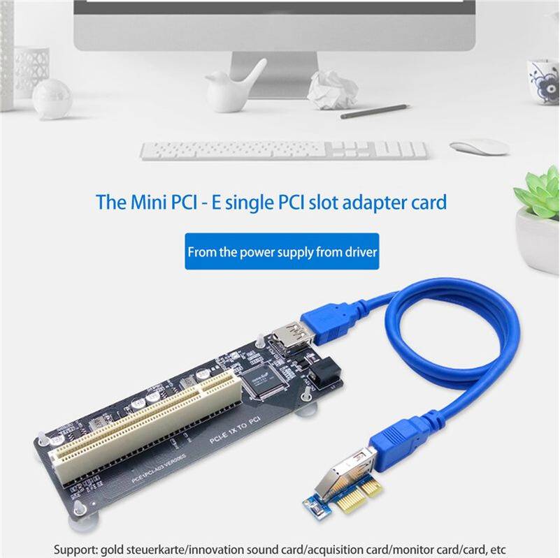 2X PCIe PCI Express X1 to PCI Riser Card