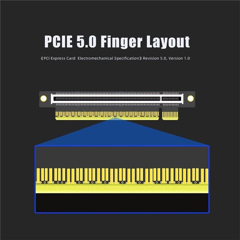 Pcie 5.0 riser PCIe 5.0 X16 Riser Right Angle Adapter Card