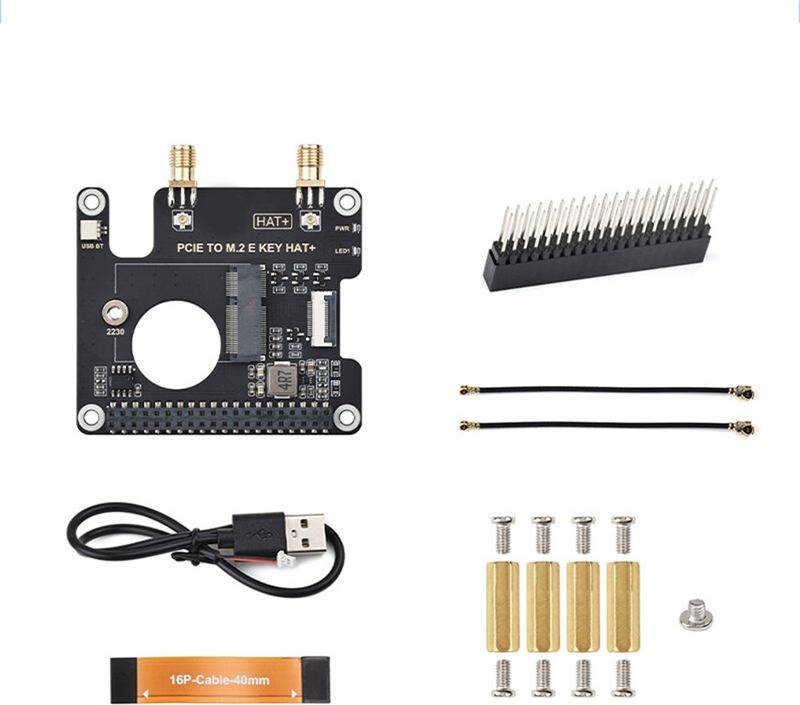 Exogio Raspberry Pi 5 PCIe to M 2 EKEY Adapter Board