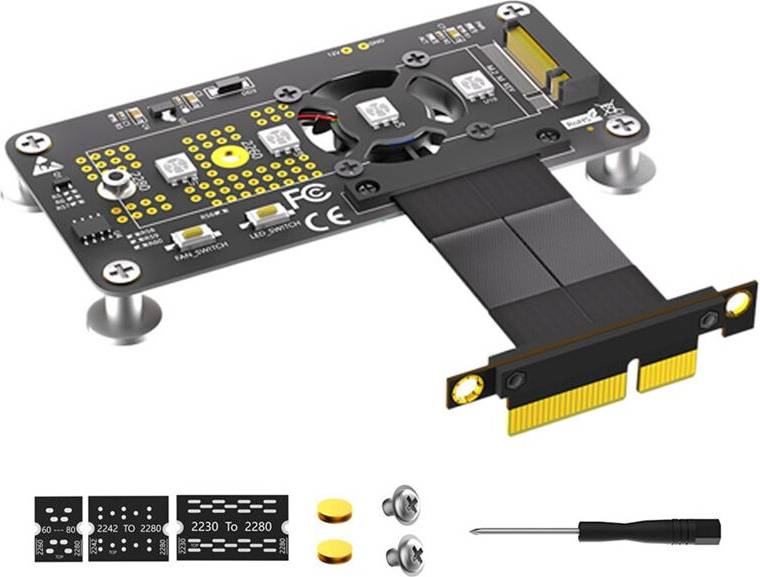 Typecat Riser Card M.2 M-Key NVMe SSD Extension Cable