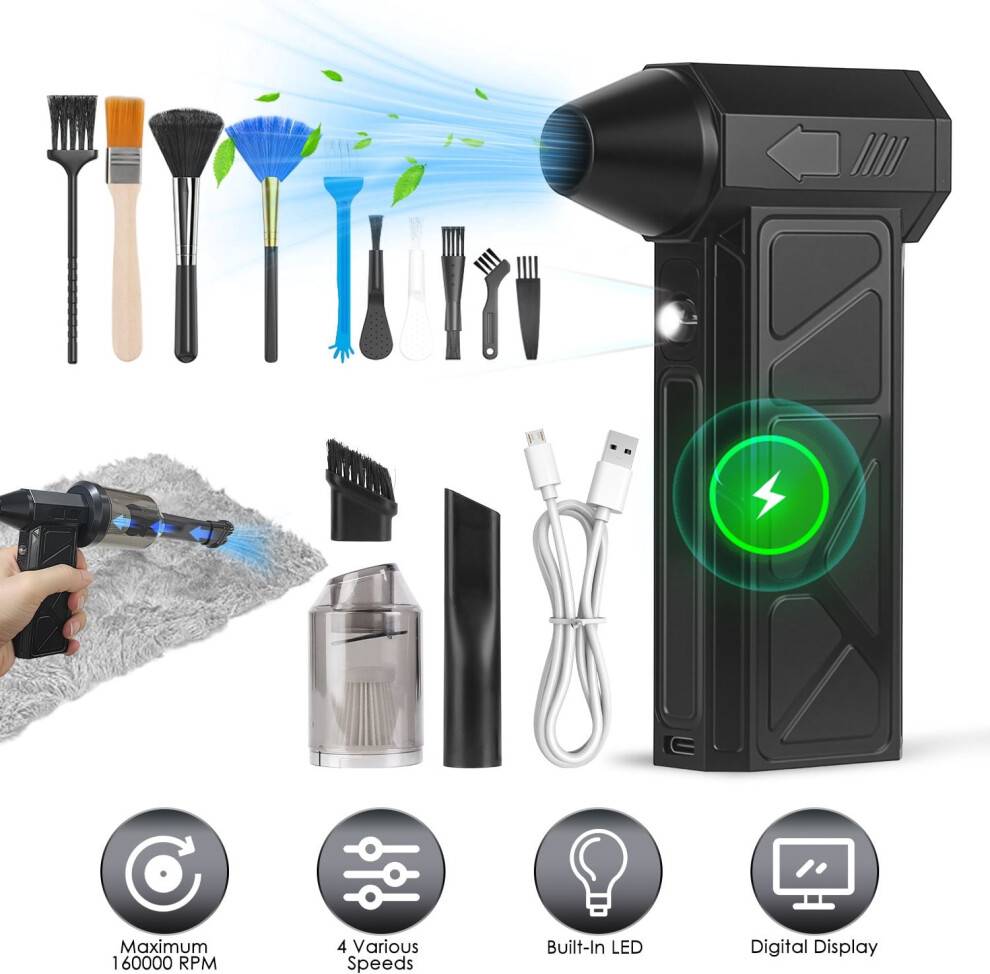 Air duster Rechargeable Air Duster LED Light