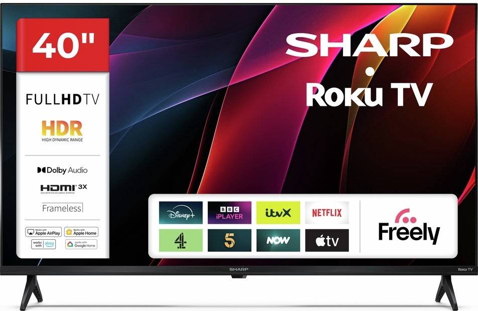 Sharp 40 Inch 2T-C40JD2425KB Smart Full HD Roku Freely TV