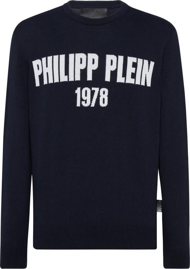 Philipp Plein Rund halsringning med pullover - Mörkblå