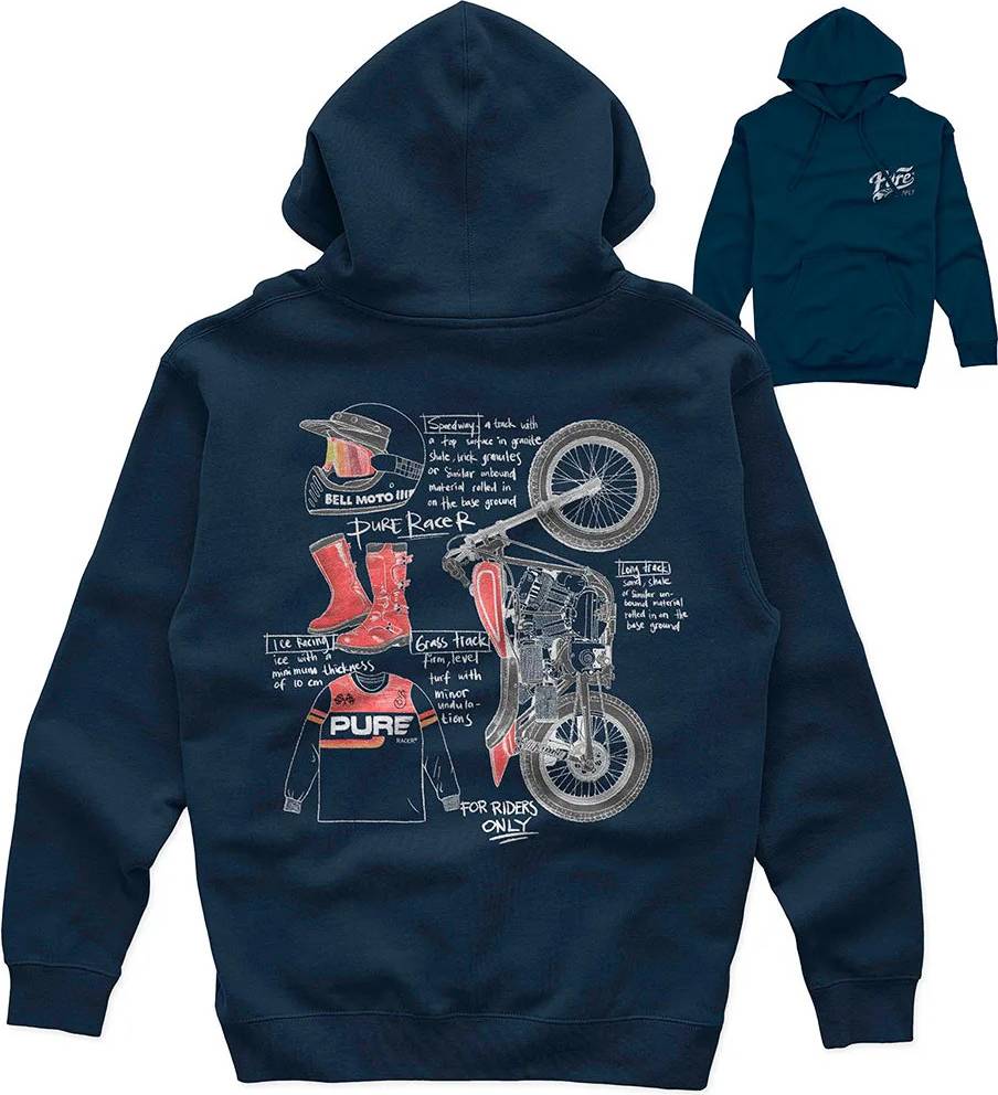 Gass Pure Racer Gass Track Hoodie - Blue