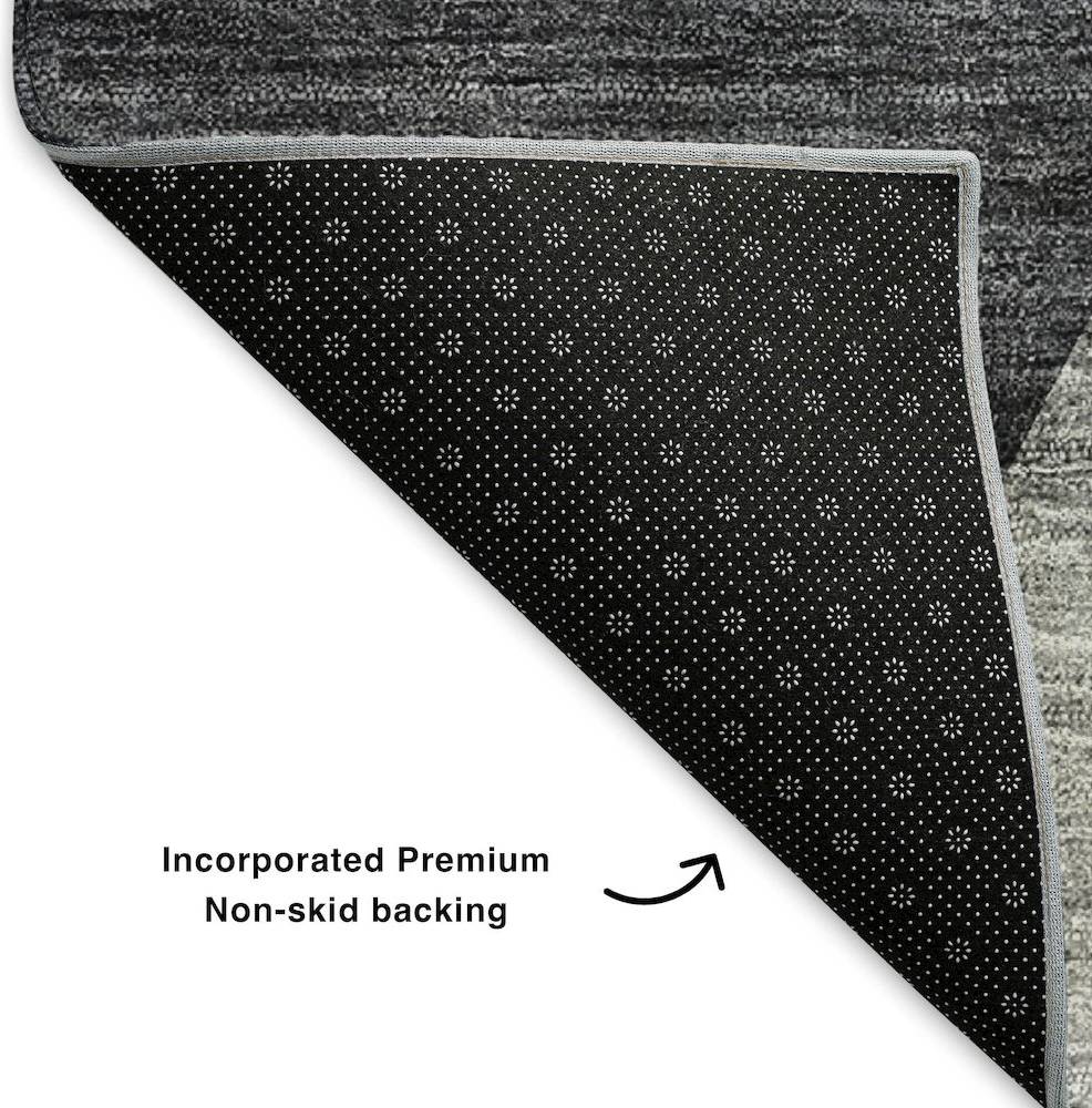 Mayfield Charcoal Rectangular Area Rug 5 x 7 ft