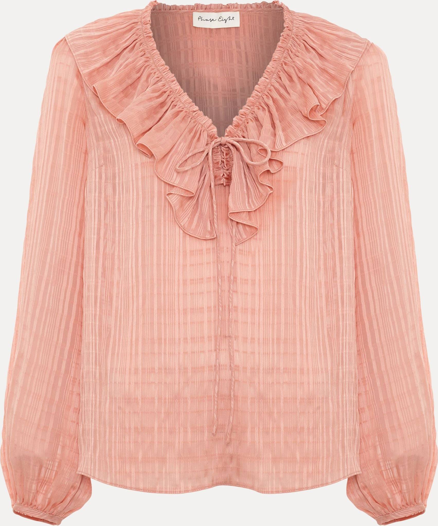 Phase Eight Sidney Ruffle Blouse Peach
