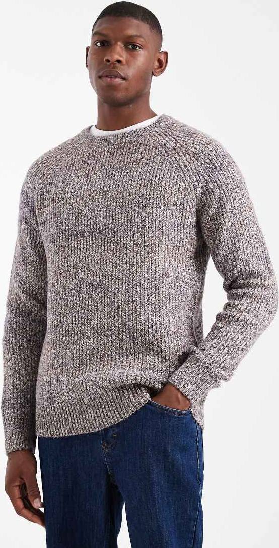 Threadbare Ribbstickad Tröja Med Rund Halsringning - Brown