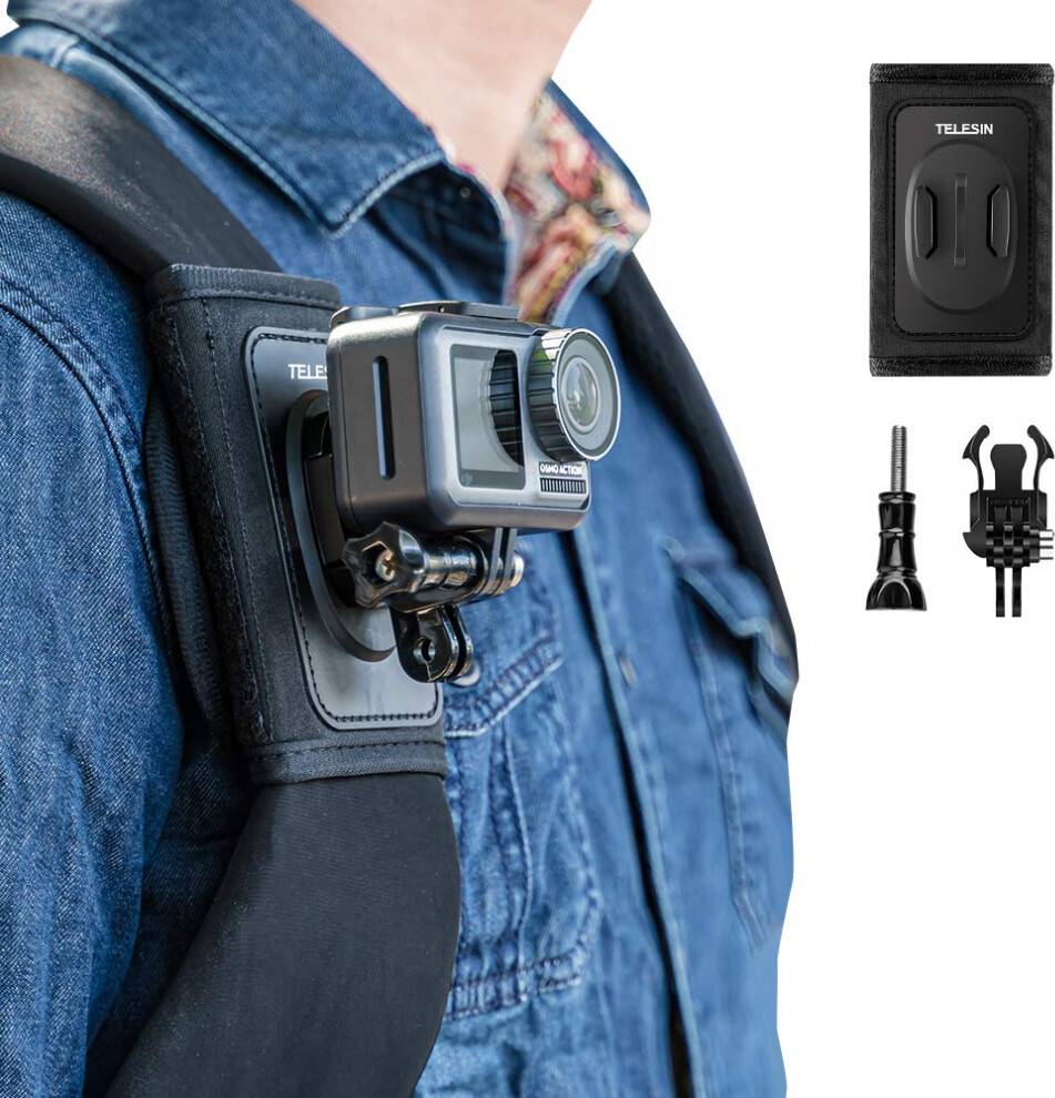 Telesin Backpack Shoulder Strap Mount GoPro Hero