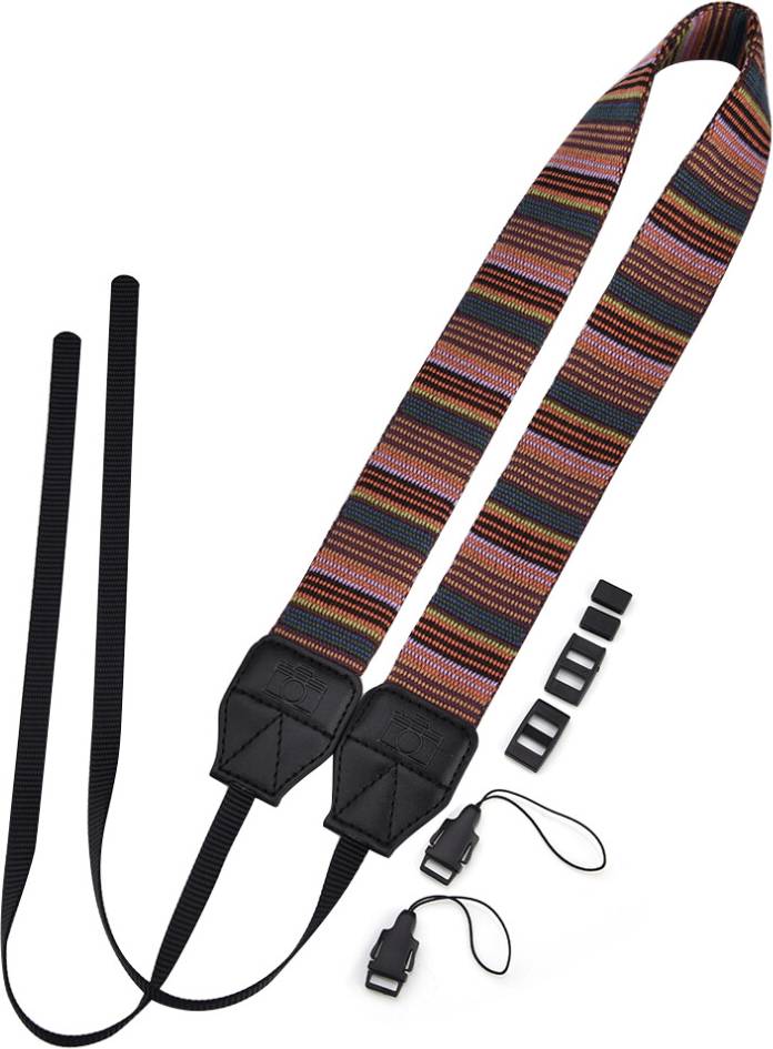 1cm Wide Colorful Polyester Camera Strap Mixed