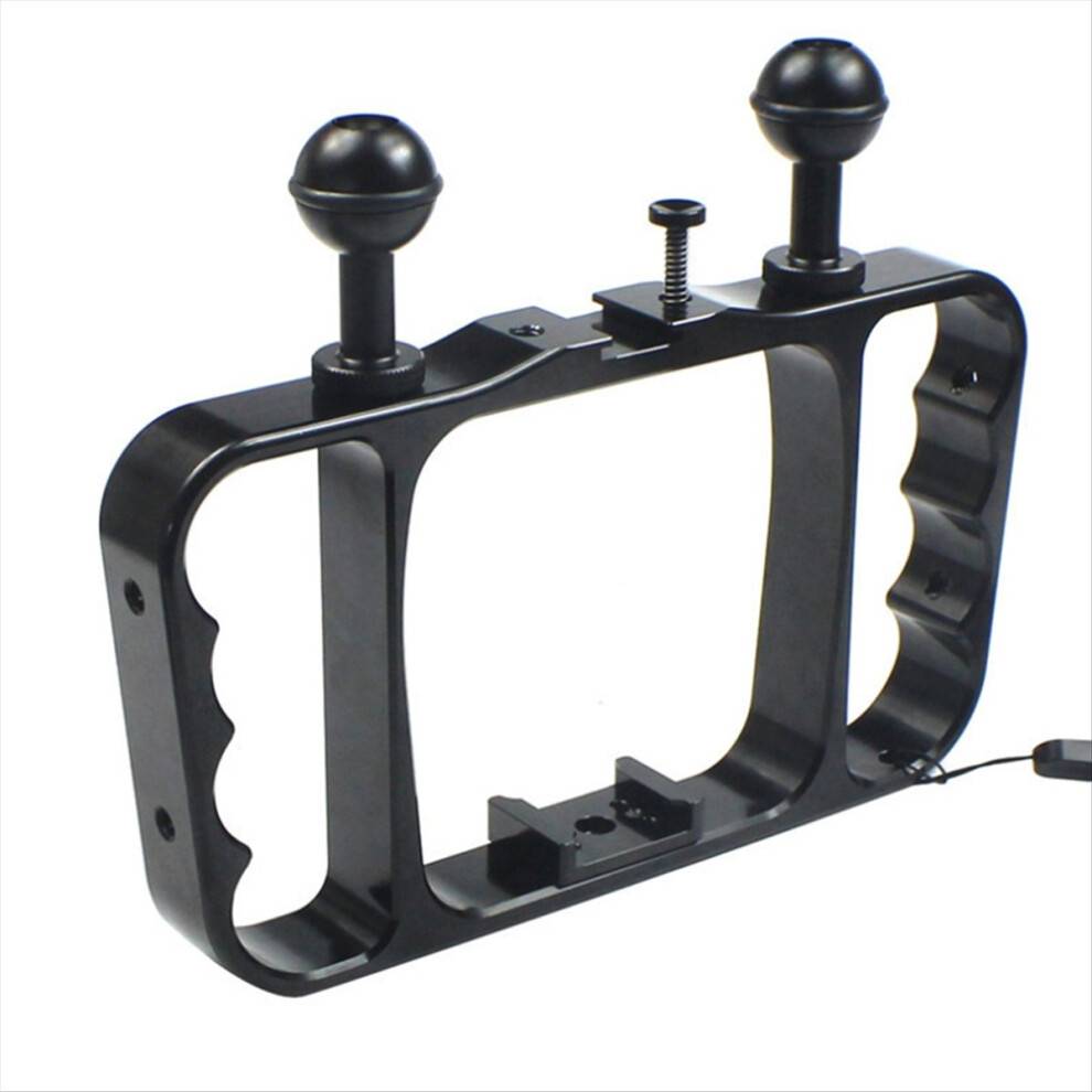 Saudism Underwater Action Camera Diving Rig Dual Handheld Bracket