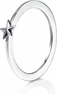 Micro Catch Falling Star Ring Silver