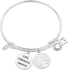 Karma Silver Tree Bangle - Silver