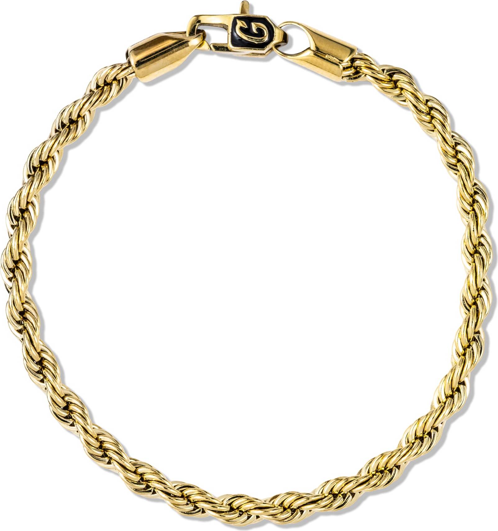 Rope chain 18k GLD Rope Chain Bracelet Vermeil 18k Gold