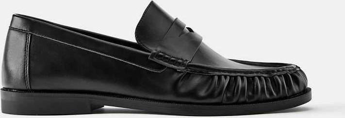 Pull&Bear Sorte Rynkede Loafers
