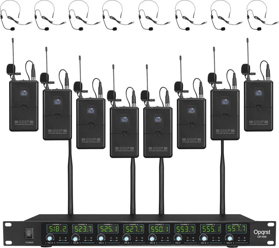 Wireless Microphone System 8 Channel