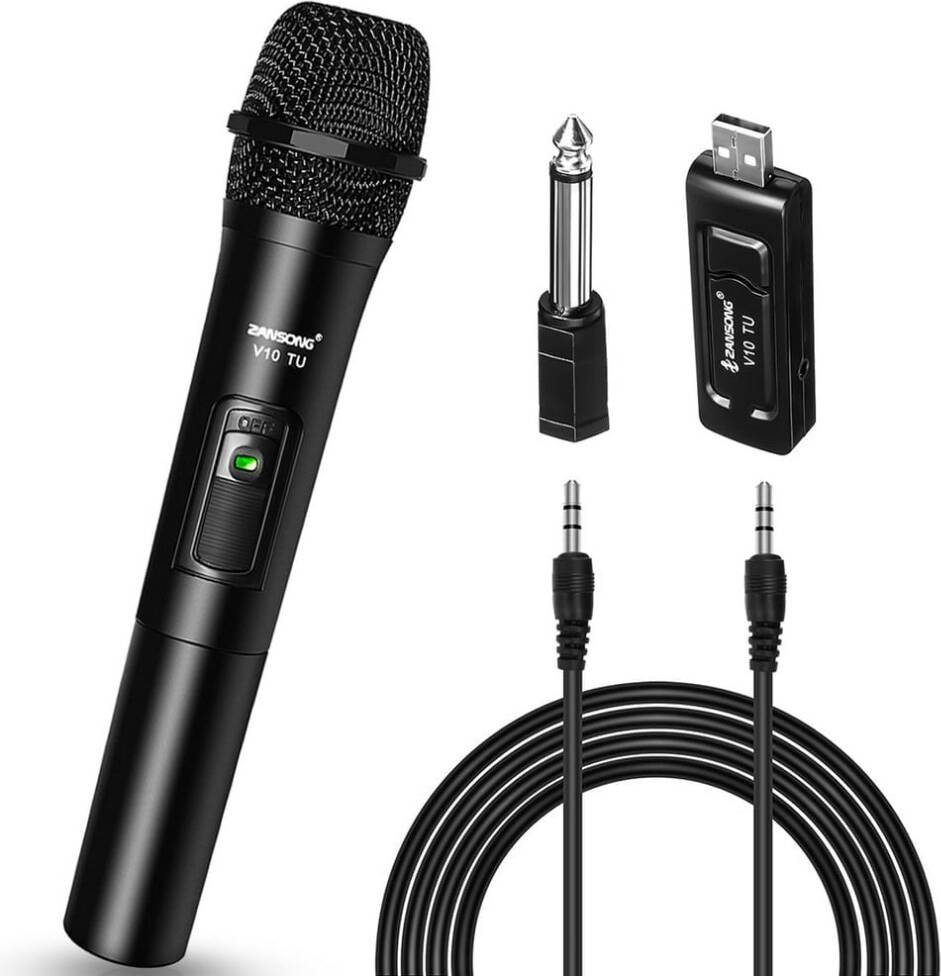 Wireless Microphone System Dual USB 2-Pack