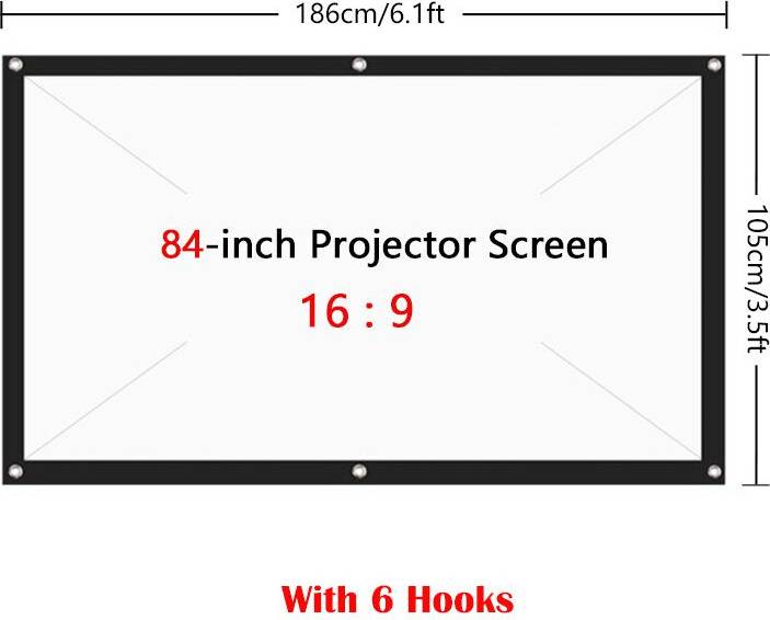 Portable Foldable Projector Screen 169 HD