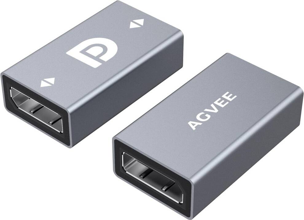 Displayport extender 2 Pack Displayport Coupler Adapter Alloy Shell