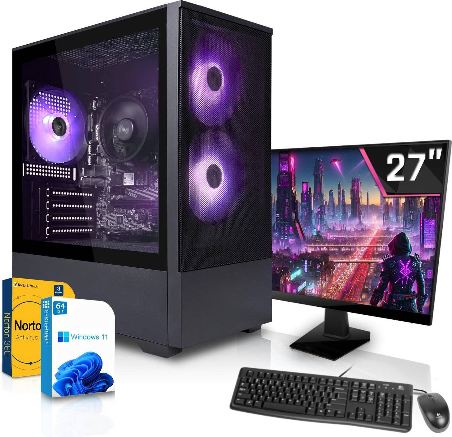 Ryzen 5700g Systemtreff Gamer PC Set Ryzen 7 5700G Radeon RX Vega 8