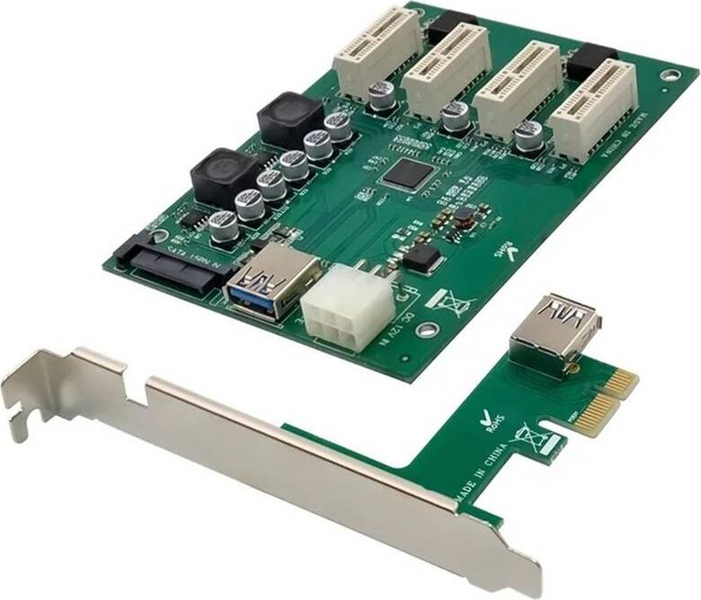 PCIe 1 to 4 PCI Express 4 PCIe Port Adapter