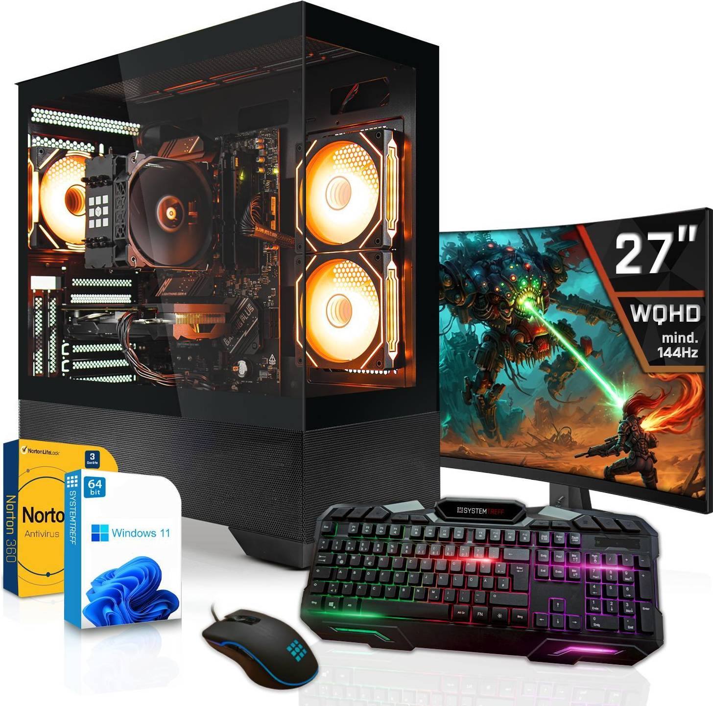 Amd radeon rx 9060 xt Systemtreff Gamer Komplett PC Ryzen 7 7700X AMD Radeon RX 9060 XT