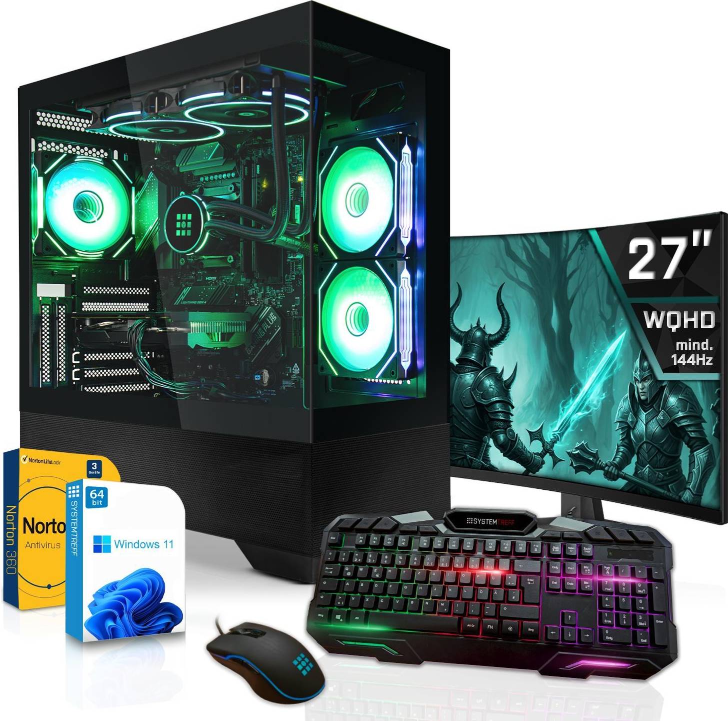 Systemtreff Gaming Komplett PC Core i9 12900K AMD Radeon RX 9070 XT