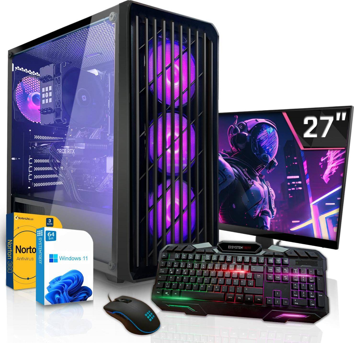 Systemtreff Gaming Komplett Set Core i7 12700K AMD Radeon RX 9060 XT