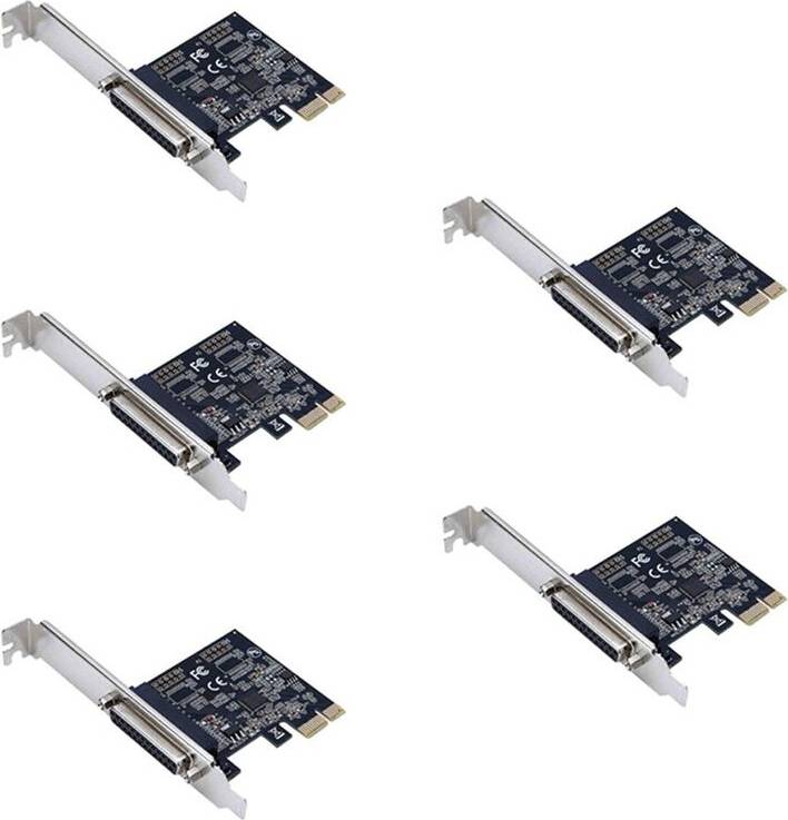 Typecat 5X Parallel Port DB25 25Pin Pcie Riser Card