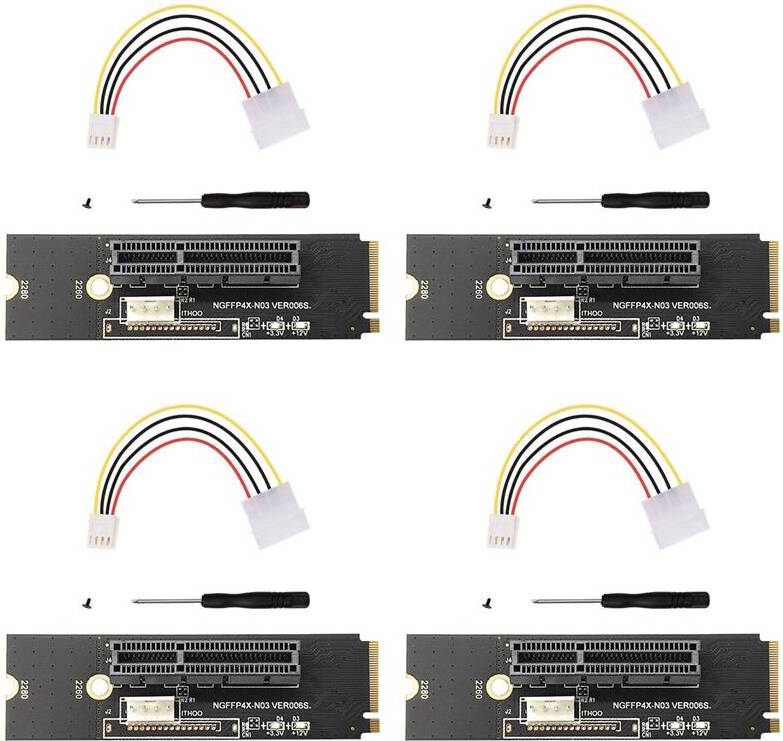 Typecat 4X NGFF M2 to PCI Express Riser Card