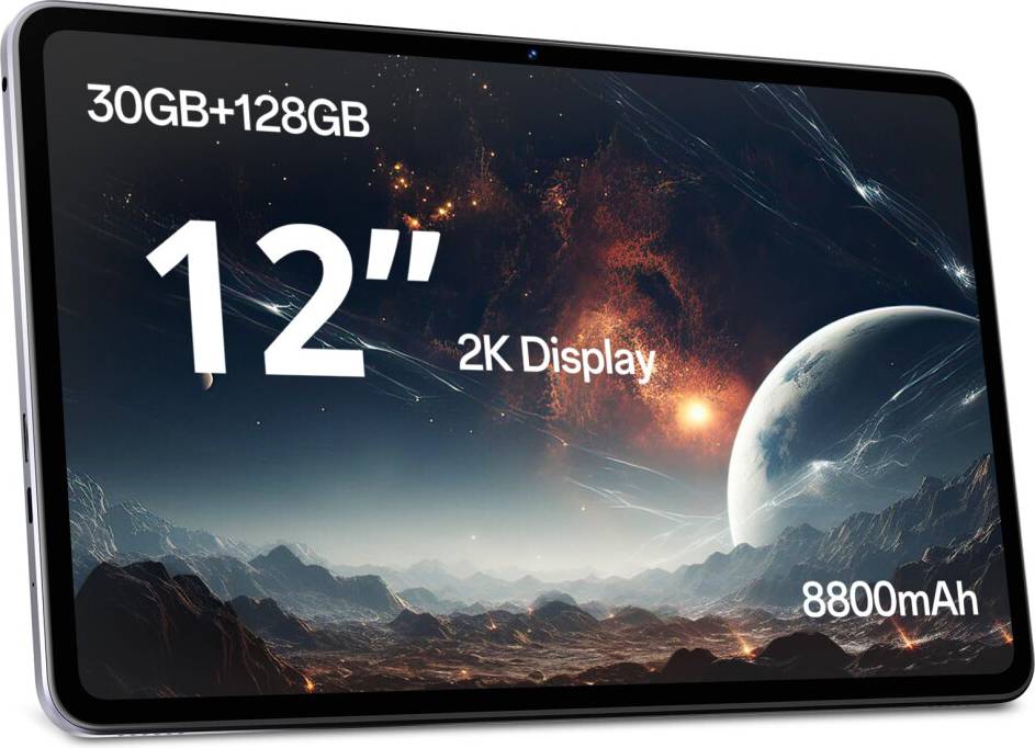 12 Inch Android 16 Tablet Gemini AI 2K FHD