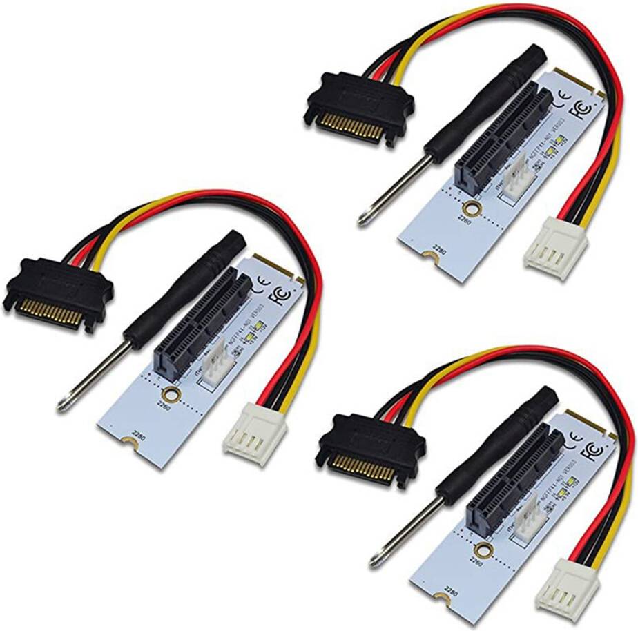 Typecat 3X NGFF M.2 to PCI-E 4X Riser Card