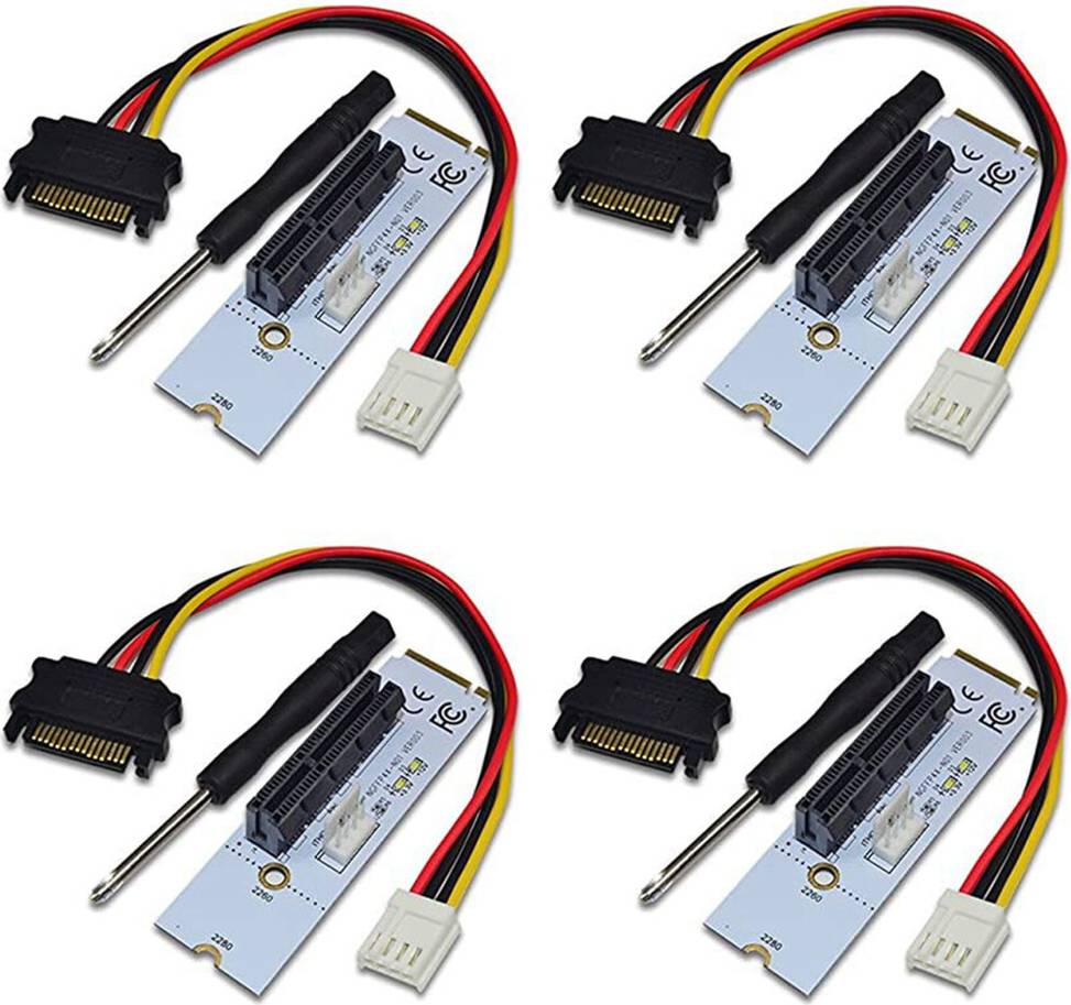 NGFF M.2 PCIe 4X Riserkort M2 Nøgle M