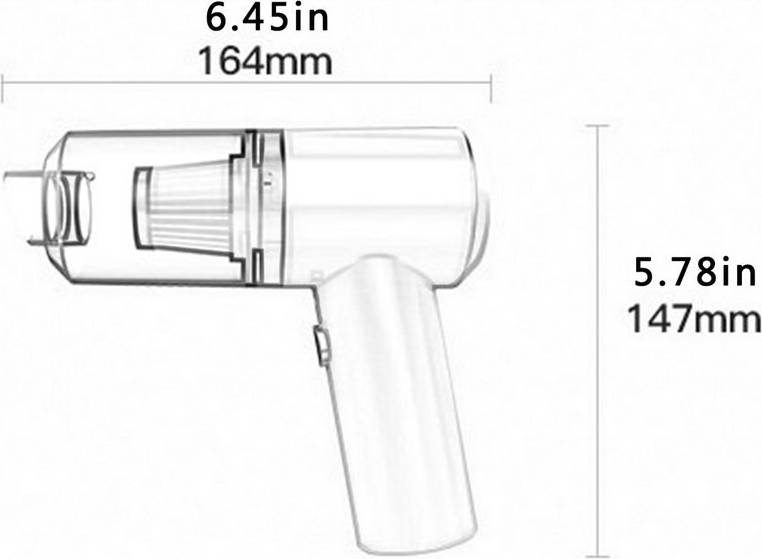 Handheld Auto Stofzuiger - Wit