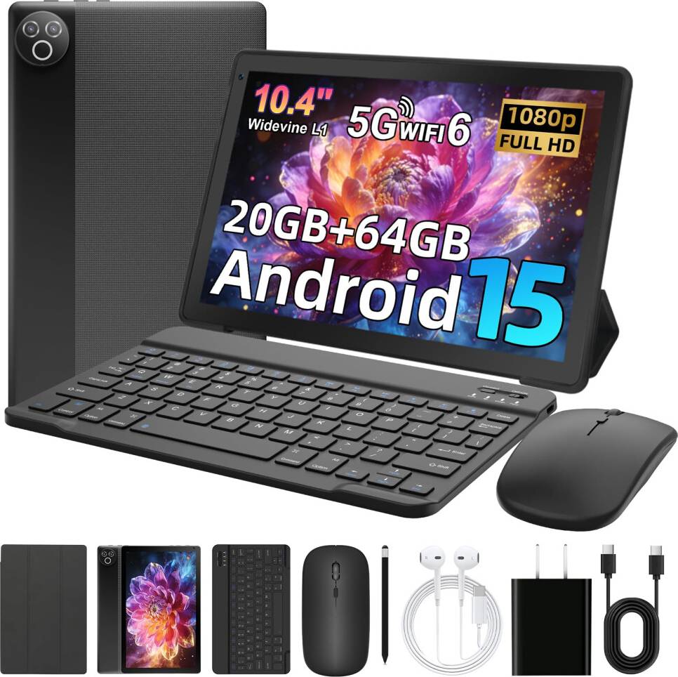 Android 15 Tablet 10.4 Inch WiFi 6