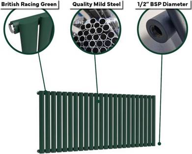 Lux Heat Oval Horizontal Coloured Radiator