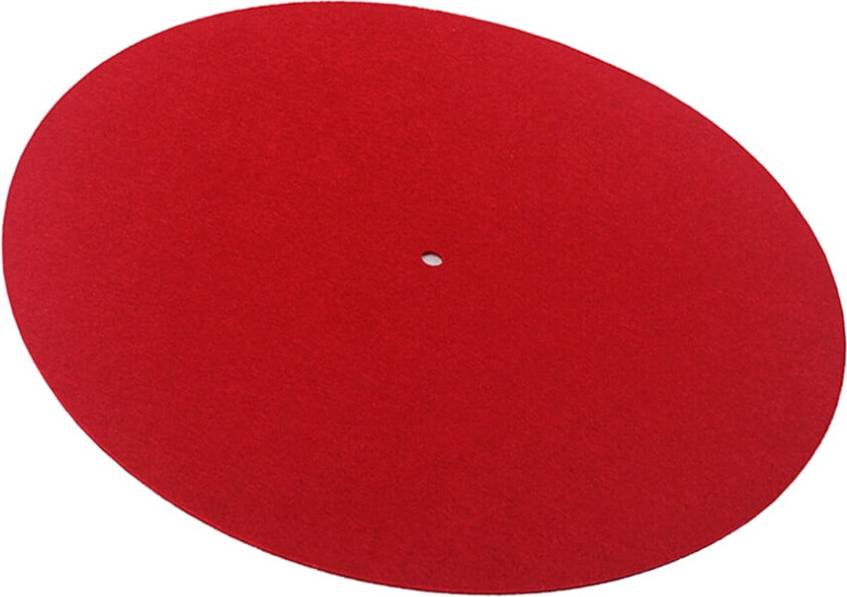 Felt Turntable Platter Mat Red