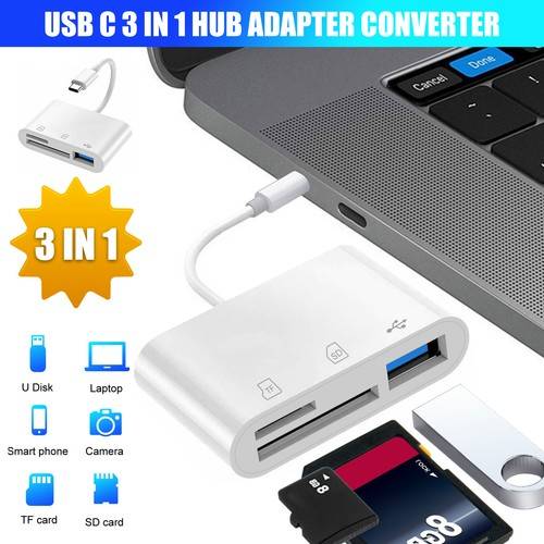 Usb c sd card reader EEEkit 3 In 1 Usb C Sd Card Reader Adapter