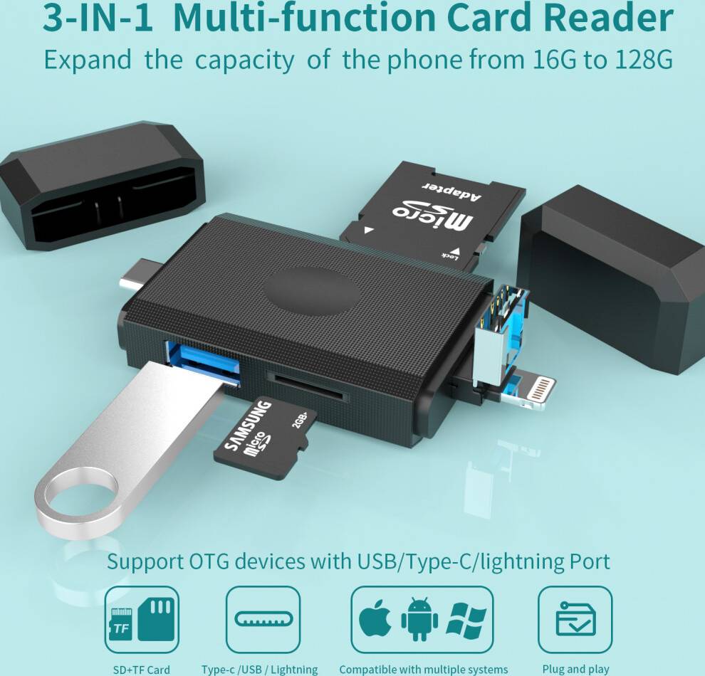 3-in-1 Memory Card Reader RNCYN