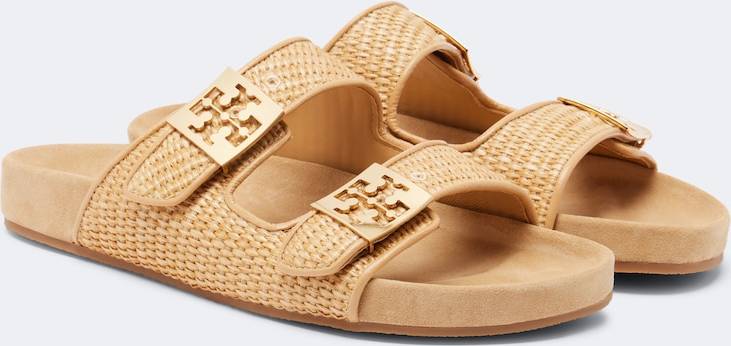 Tory Burch Mellow Raffia Effect Slides