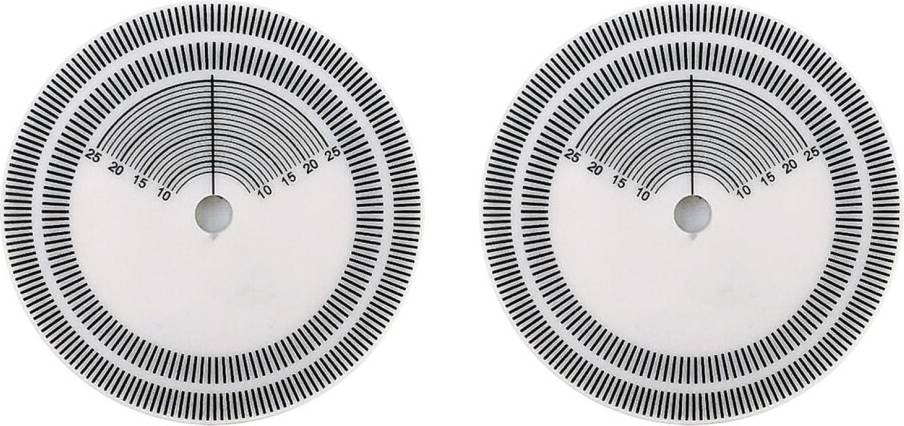 2Pcs Vinyl Record Stroboscope Disc