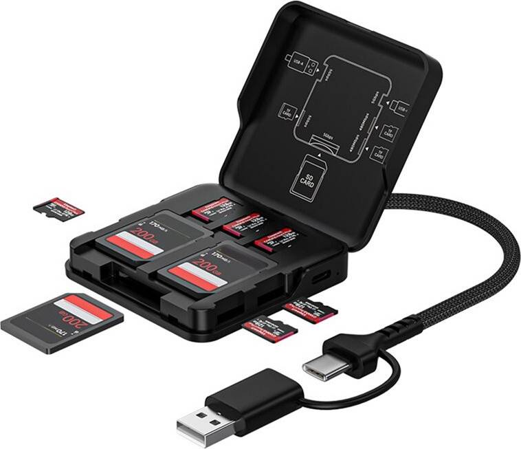 2 in 1 Multifunctional Memory Card Case