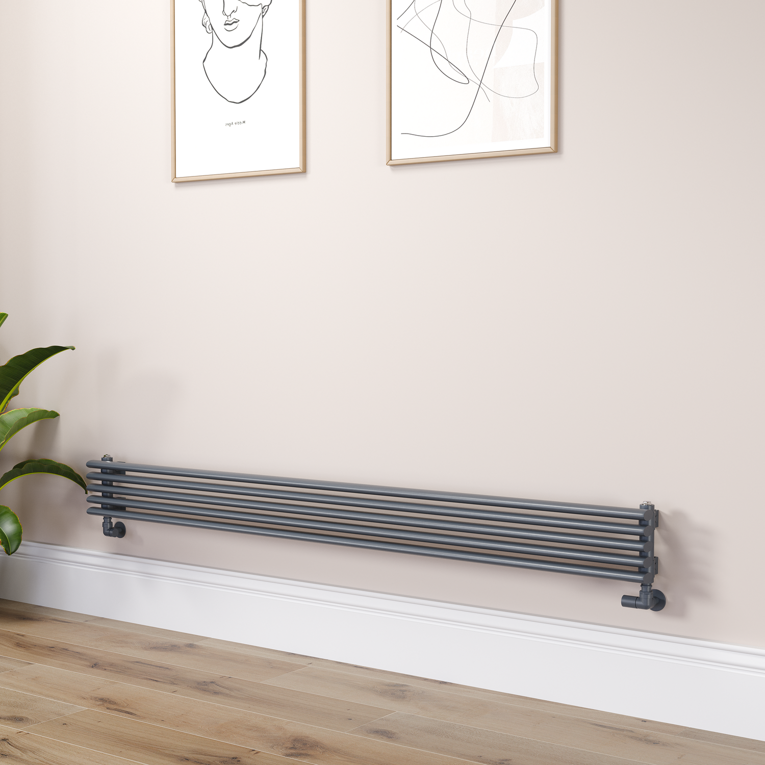Ventura Linea Dark Grey Oval Unique Radiator