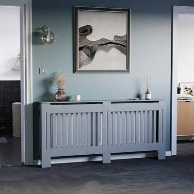 Chelsea Radiator Cover Dark Grey Extra Large