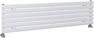White Horizontal Single Oval Panel Designer Radiator