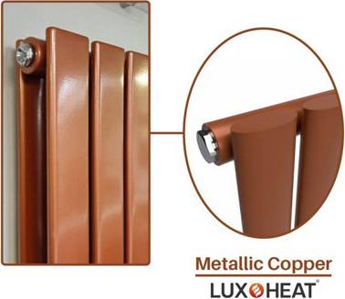 Lux Heat Oval Horizontal Radiator Metallic Copper