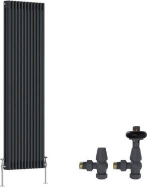Anthracite Traditional 3 Column Vertical Radiator