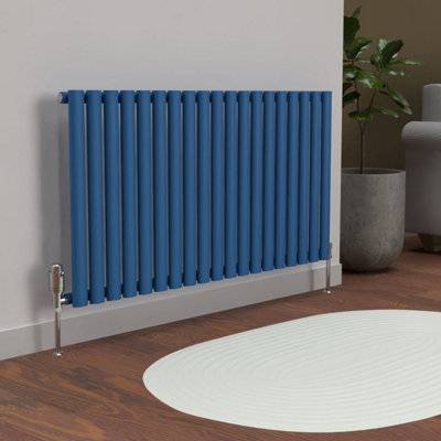 Lux Heat Oval Horizontal Coloured Radiator Galaxy Blue